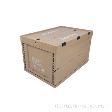 65L braune Modeklappbox mit Abdeckung